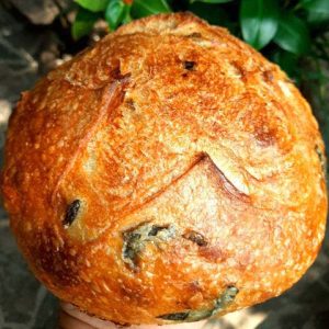 Jalapenos and cheese wholemeal sourdough bread (vegan)