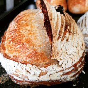 Wholewheat Sourdough Bread With Dried Raisins